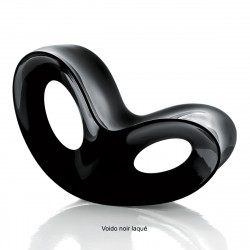 Rocking chair design Voido, Magis noir laqué brillant, glossy