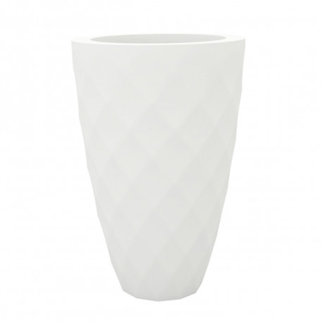 Pot Vases blanc, avec réserve d'eau, Vondom, diamètre 65 cm x hauteur 100 cm