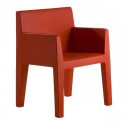 Chaise avec accoudoirs indoor-outdoor Jut Vondom rouge