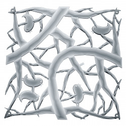 20 carrés séparations design PIP, Koziol gris anthracite transparent