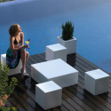 Table basse lumineuse Quadrat, Vondom blanc Grand modèle
