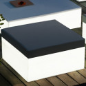 Pouf Quadrat lumineux, Vondom blanc Grand modèle