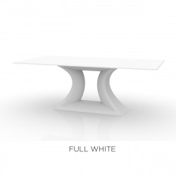 Table Rest, Vondom, plateau Full White blanc, Longueur 200 cm