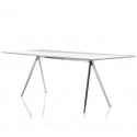 Baguette, grande table à manger design, Magis verre blanc 160x85 cm