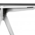 Baguette, grande table à manger design, Magis verre blanc 205x85 cm