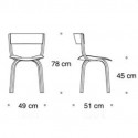 404 Chaise design en bois, Thonet bois hêtre