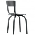 404 Chaise design en bois, Thonet teinté noir