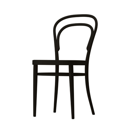 214M Chaise bistrot Thonet, assise bois noir