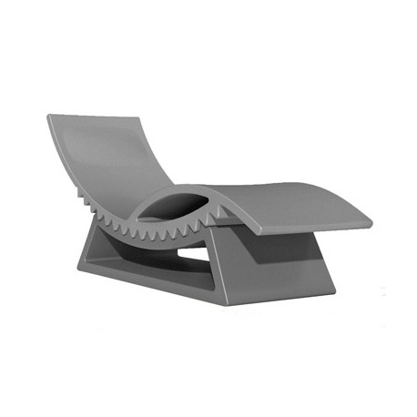 Chaise longue et table basse Tic Tac, Slide Design gris