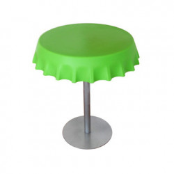 Fizzz, table medium ronde design diamètre 70 cm, Slide Design vert