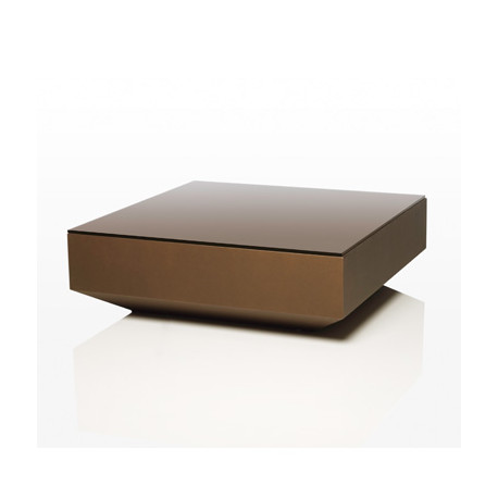 Table basse design carrée Vela, Vondom bronze