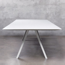 Arki, grande table design, Pedrali blanc 240x120 cm