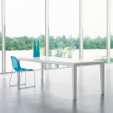 Exteso, table à rallonges, Pedrali hêtre laqué blanc mat L178-278 cm