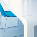 Exteso, table à rallonges, Pedrali hêtre laqué blanc mat L178-278 cm