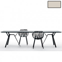 Table rectangulaire Radice Quadra, Fast or perlé Longueur 150 cm