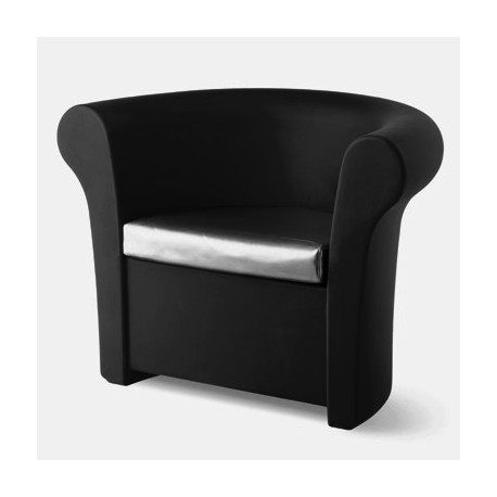 Fauteuil Kalla, Slide Design noir laqué brillant
