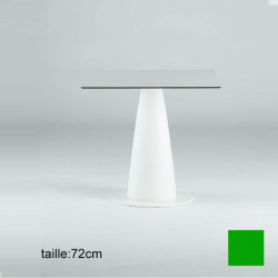 Table carrée Hoplà, Slide vert 69x69xH72 cm