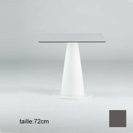 Table carrée Hoplà, Slide gris 79x79xH72 cm