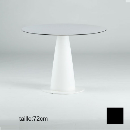 Table ronde Hoplà, Slide design noir D69xH72 cm