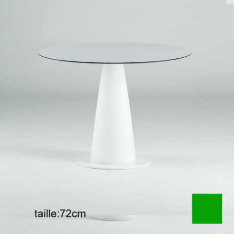 Table ronde Hoplà, Slide design vert D69xH72 cm