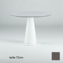 Table ronde Hoplà, Slide design gris D79xH72 cm