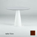 Table ronde Hoplà, Slide design chocolat D79xH72 cm