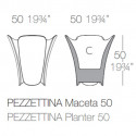 Pot design Pezzettina, Vondom bleu 50x50xH50 cm