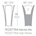 Pot design Pezzettina, Vondom acier 50x50xH85 cm