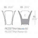 Pot design Pezzettina, Vondom blanc 65x65xH65 cm