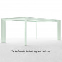 Table Grande Arche avec 1 rallonge, Fast blanc Longueur 160/210 cm