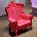 Fauteuil Trône Queen of Love, Design of Love by Slide rose fuchsia