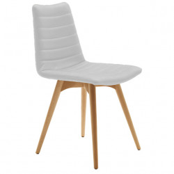 Chaise design Cover, Midj blanc pieds bois