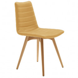 Chaise design Cover, Midj beige pieds bois