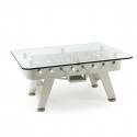 Table à manger baby foot rectangulaire, RS Barcelona blanc Hauteur 100 cm