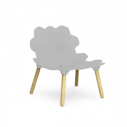 Chaise lounge design Tarta, Slide Design blanc laqué mat