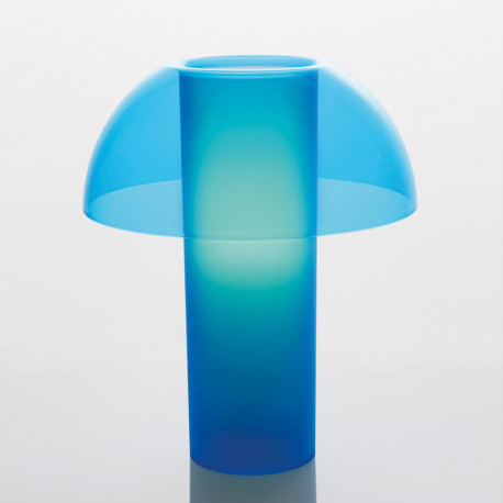 Lampe de table Colette, Pedrali bleu transparent Taille L