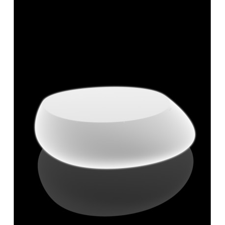 Table basse Lumineuse Stone, Vondom blanc LED RGB à batterie