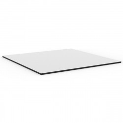Set de 2 plateaux de table carré Vondom blanc,bordure noir 79x79 cm