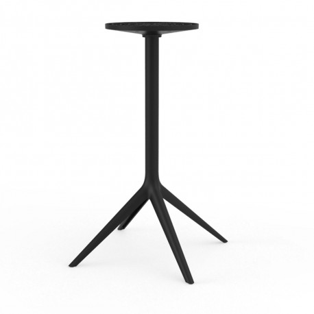 Pied de table Mari-Sol, H105 cm pour grands plateaux, Vondom noir Fixe, H73 cm