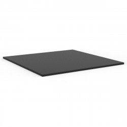 Set de 2 plateaux de table Vondom noir, épaisseur 12mm, bordure noir Carré, 50x50 cm