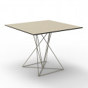Table Faz inox, Vondom ecru 70x70xH72 cm