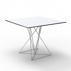 Table Faz inox, Vondom blanc 80x80xH72 cm