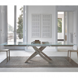 Table Sculptura en verre Extrawhite brillant 250x106 cm
