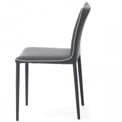 Chaise Magia dossier bas anthracite