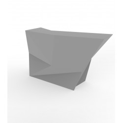 Banque d\'accueil Origami, élément lateral, Proselec acier Mat