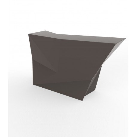 Banque d'accueil Origami, élément lateral, Proselec bronze Laqué