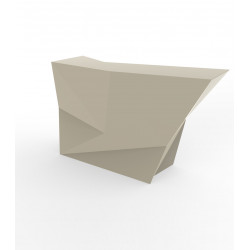 Banque d\'accueil Origami, élément lateral, Proselec écru Laqué