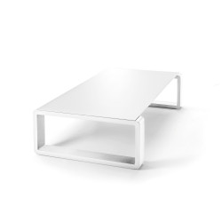 Kama Table Basse Aluminium Givré, Ego Paris Blanc Givré-Blanc