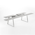 Table Extensible Extrados Large Céramique Gris et Aluminium 242x332x110 cm