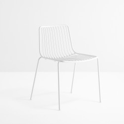 Lot de 2 chaises design filaires Nolita 3650, Pedrali, blanc